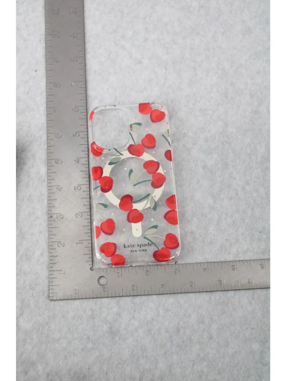 Kate Spade Cell Phone Case for iPhone 16 Red Cherries Protective 94785